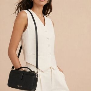 Kate Spade Black Leather Small  Crossbody Bag NWOT